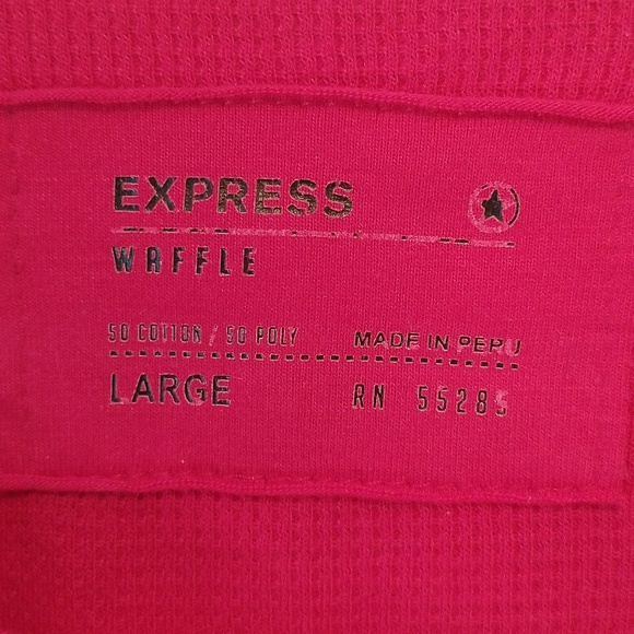 Express mens Large waffle long sleeve shirt - Picture 3 of 4